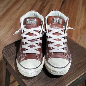 Leather Converse HiTops